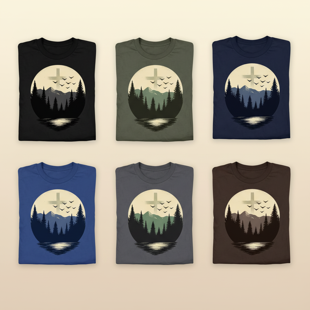 Wilderness Cross T-Shirt_6color_grid