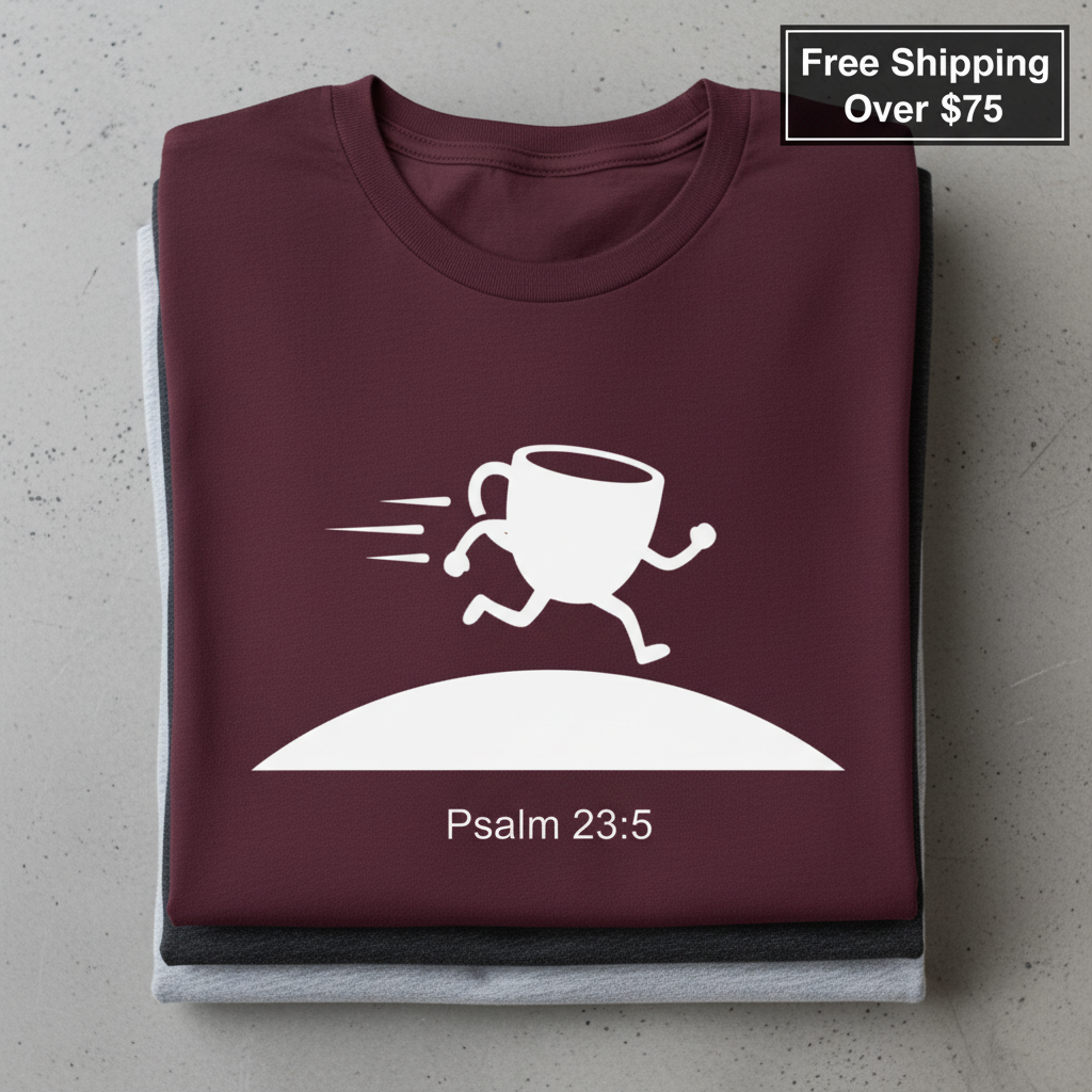 Overflowing Blessings Run T-Shirt_stacked_flatlay