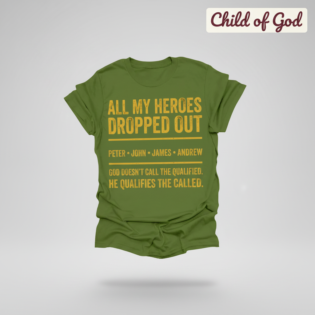 All My Heroes Dropped Out T-Shirt_3d_float