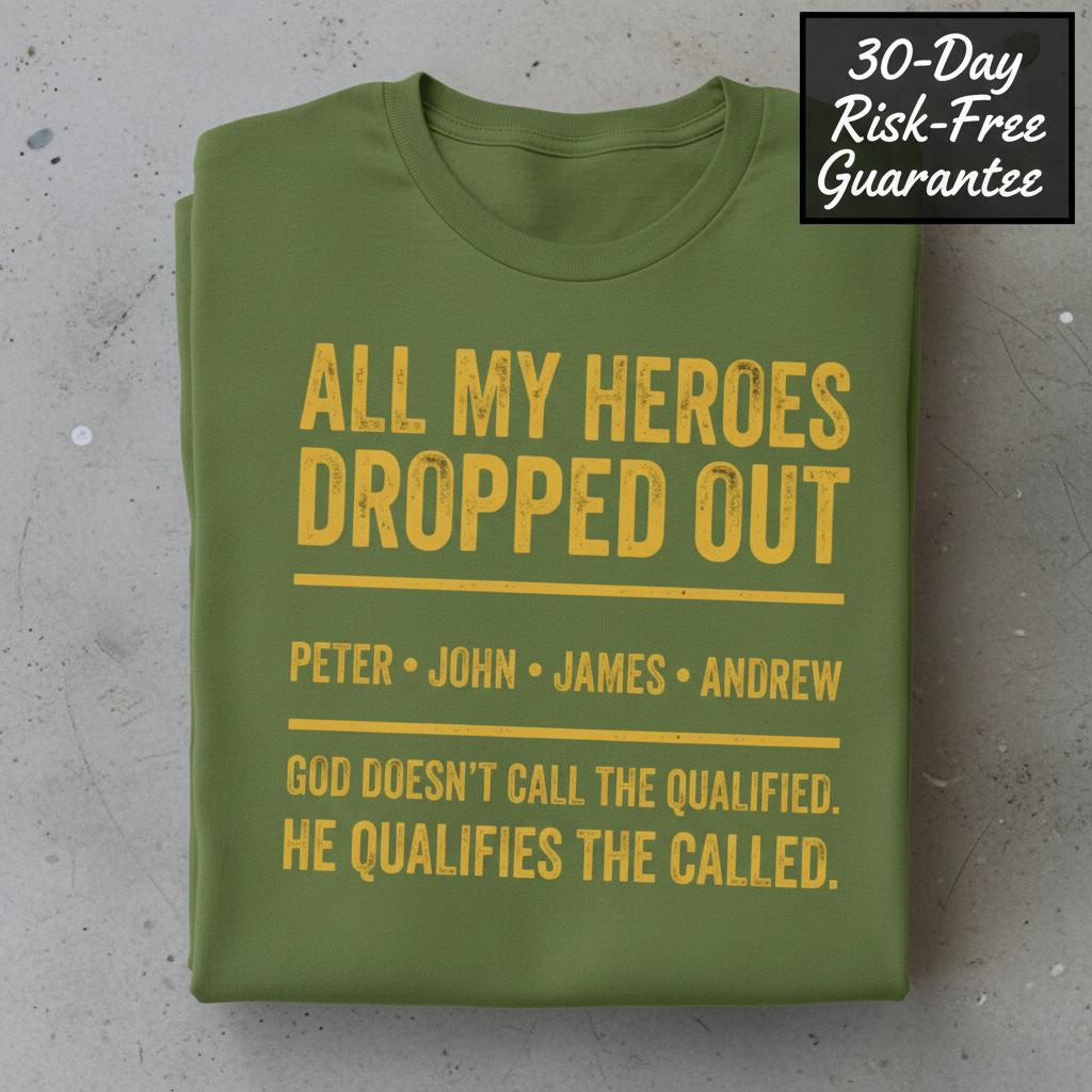 All My Heroes Dropped Out T-Shirt_stacked_flatlay