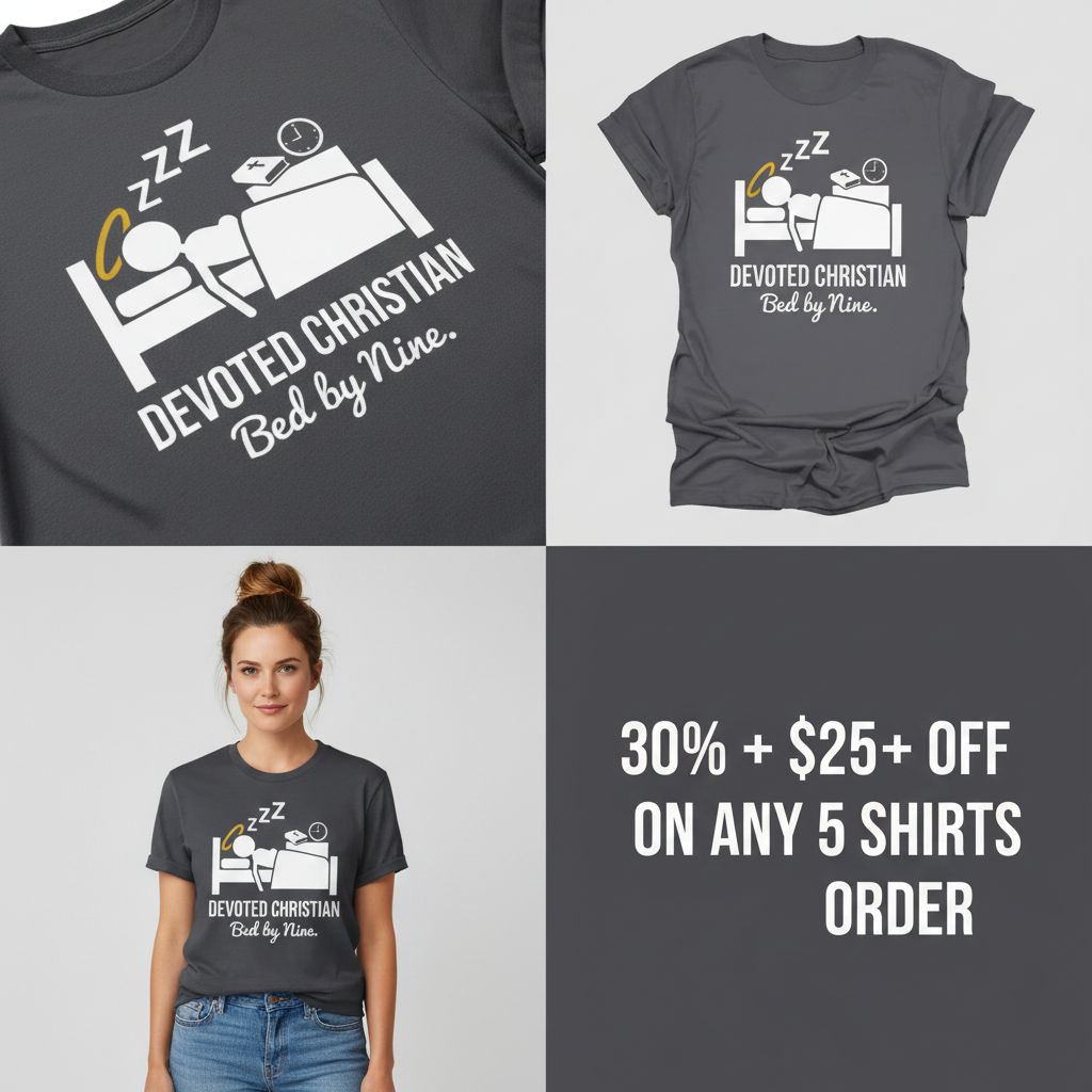 Devoted Christian Bed by Nine T-Shirt_4_panel