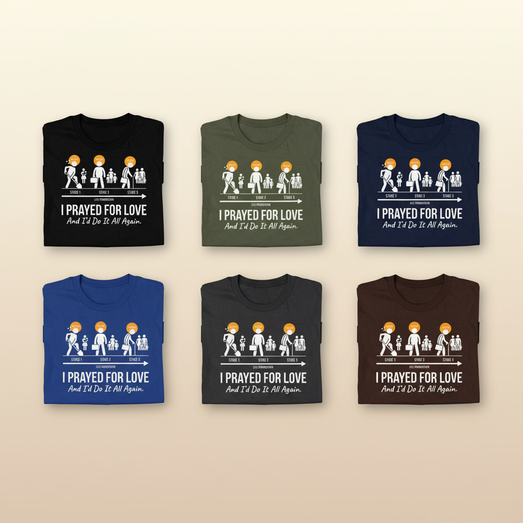 I Prayed for Love Life Stages T-Shirt_6color_grid