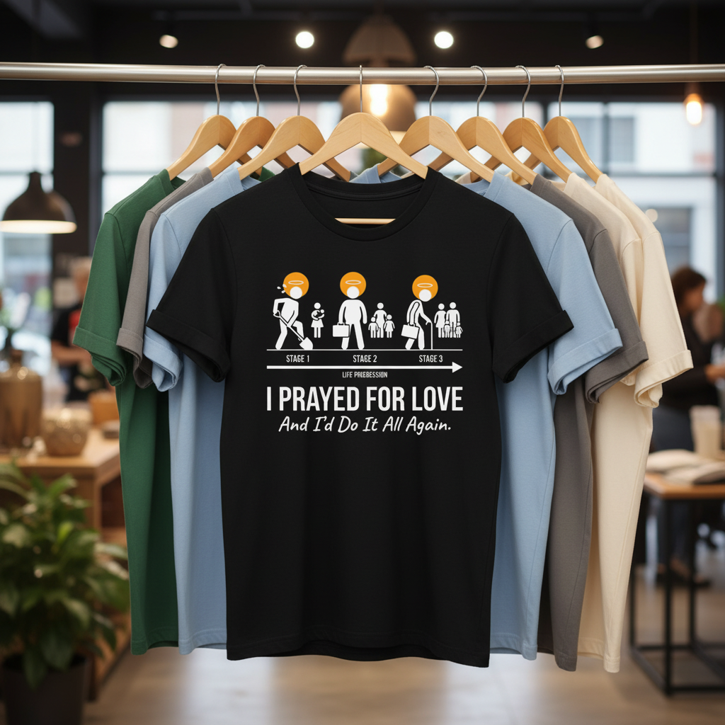 I Prayed for Love Life Stages T-Shirt_boutique_rack