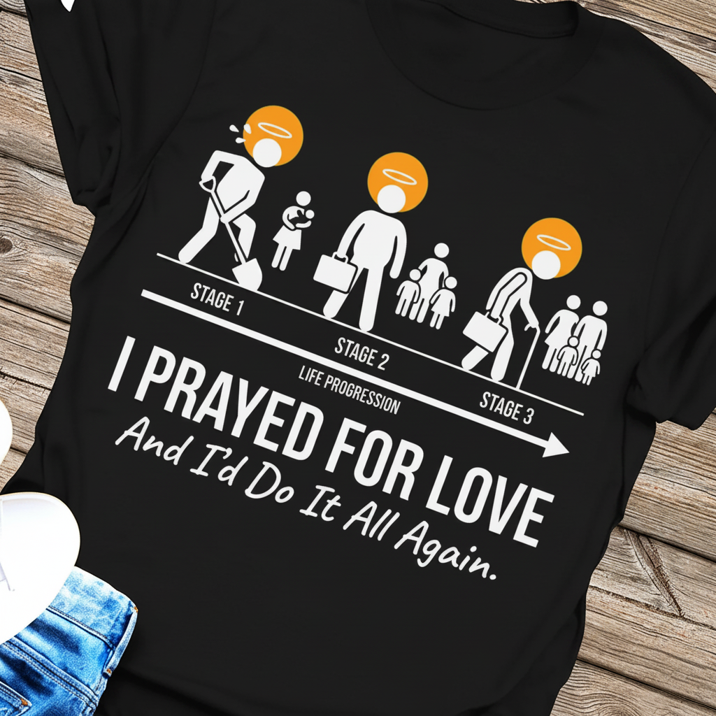 I Prayed for Love Life Stages T-Shirt_extreme_za