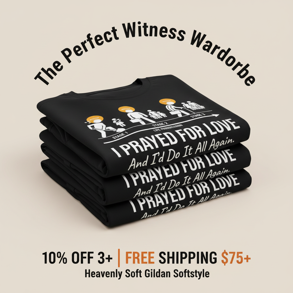 I Prayed for Love Life Stages T-Shirt_stacked_promotion