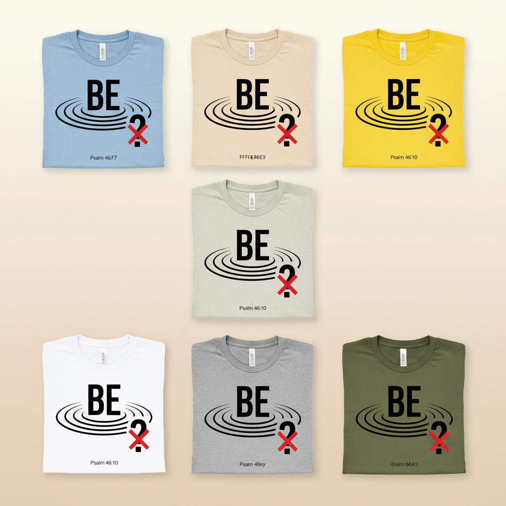 Be Still Scripture T-Shirt_6color_grid