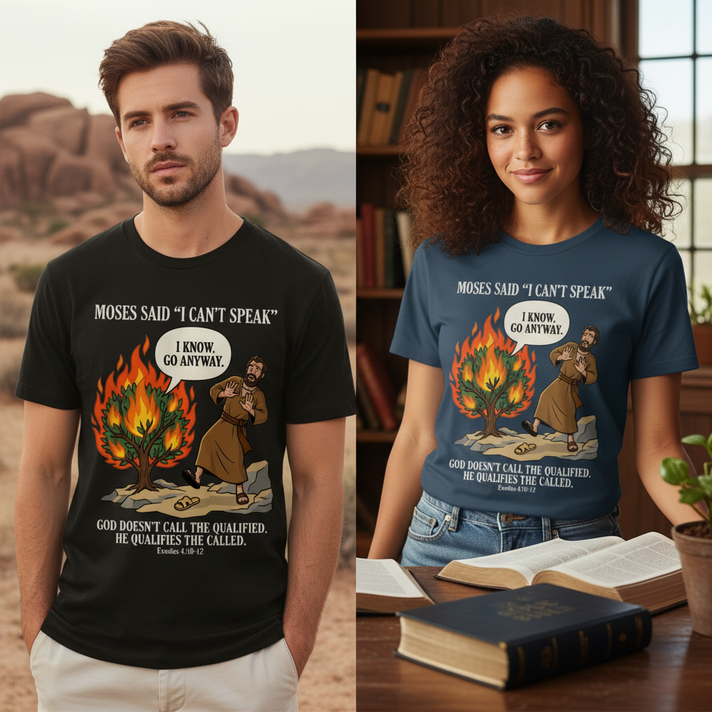 Go Anyway Moses T-Shirt_dual_model_life