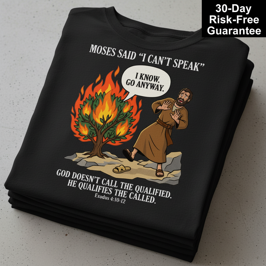 Go Anyway Moses T-Shirt_stacked_flatlay