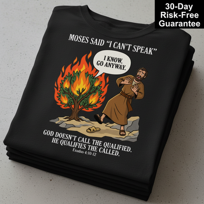 Go Anyway Moses T-Shirt_stacked_flatlay