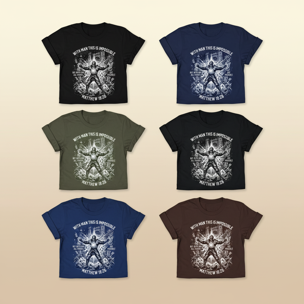 With God All Things Are Possible T-Shirt_6color_grid