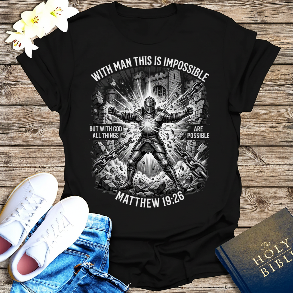 With God All Things Are Possible T-Shirt_triple_model