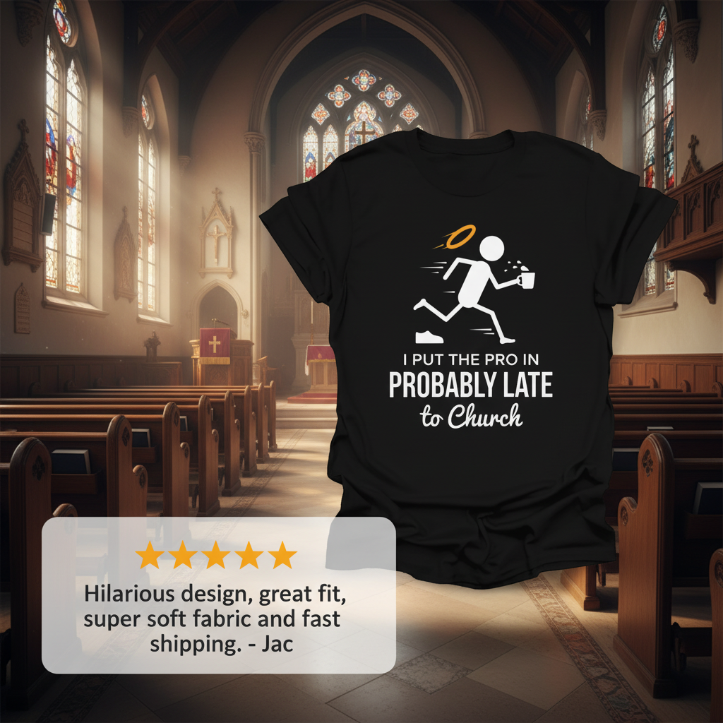 Probably Late to Church T-Shirt_review_5star
