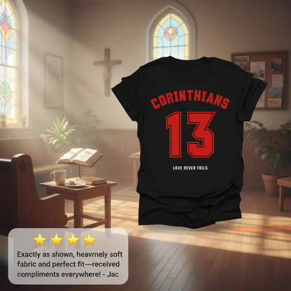 Corinthians 13 Love Never Fails T-Shirt_review_5star