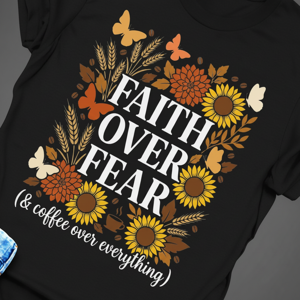 Faith Over Fear (& Coffee) T-Shirt_extreme_za