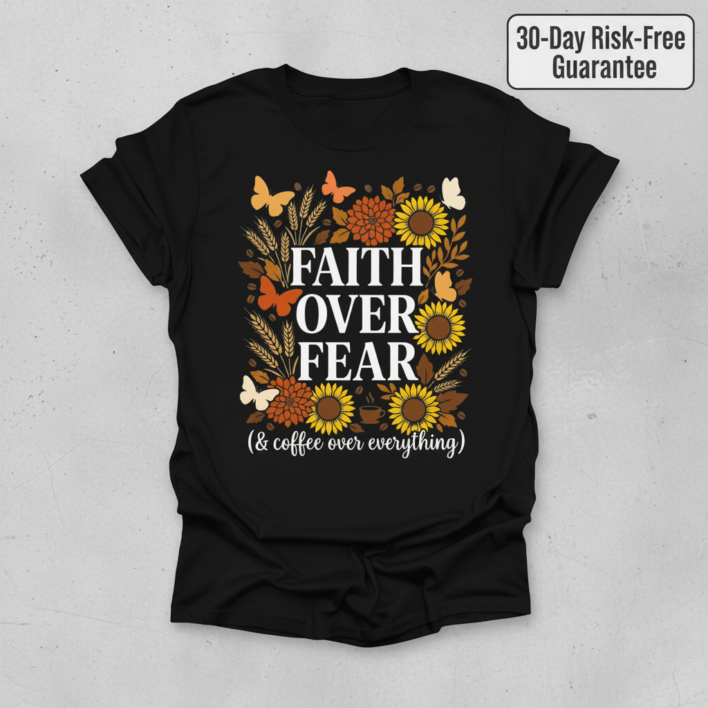 Faith Over Fear (& Coffee) T-Shirt_clean