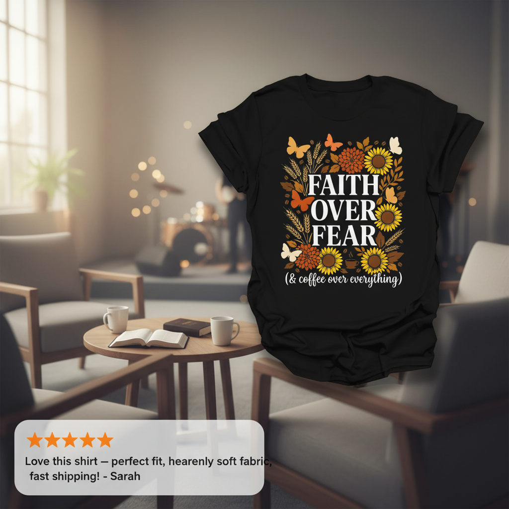 Faith Over Fear (& Coffee) T-Shirt_review_5star