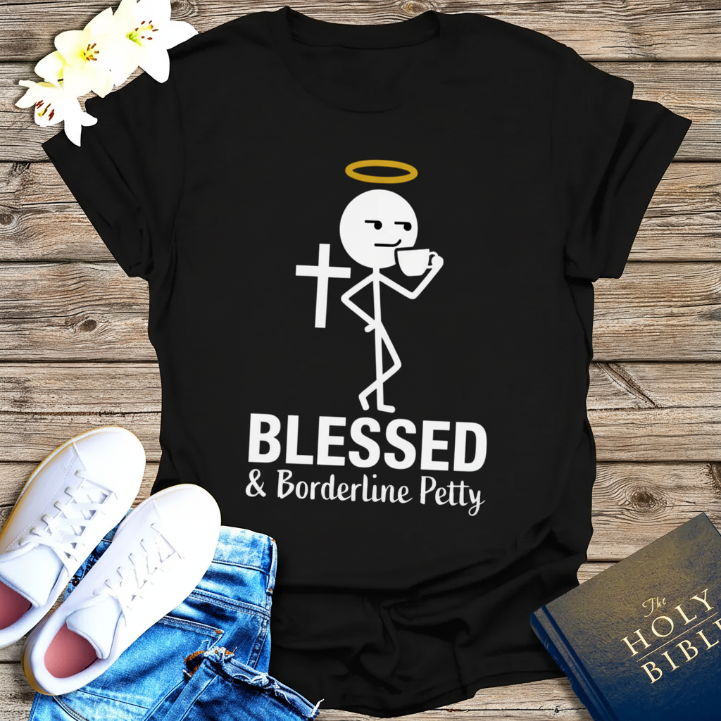 Blessed & Borderline Petty T-Shirt_extreme_za