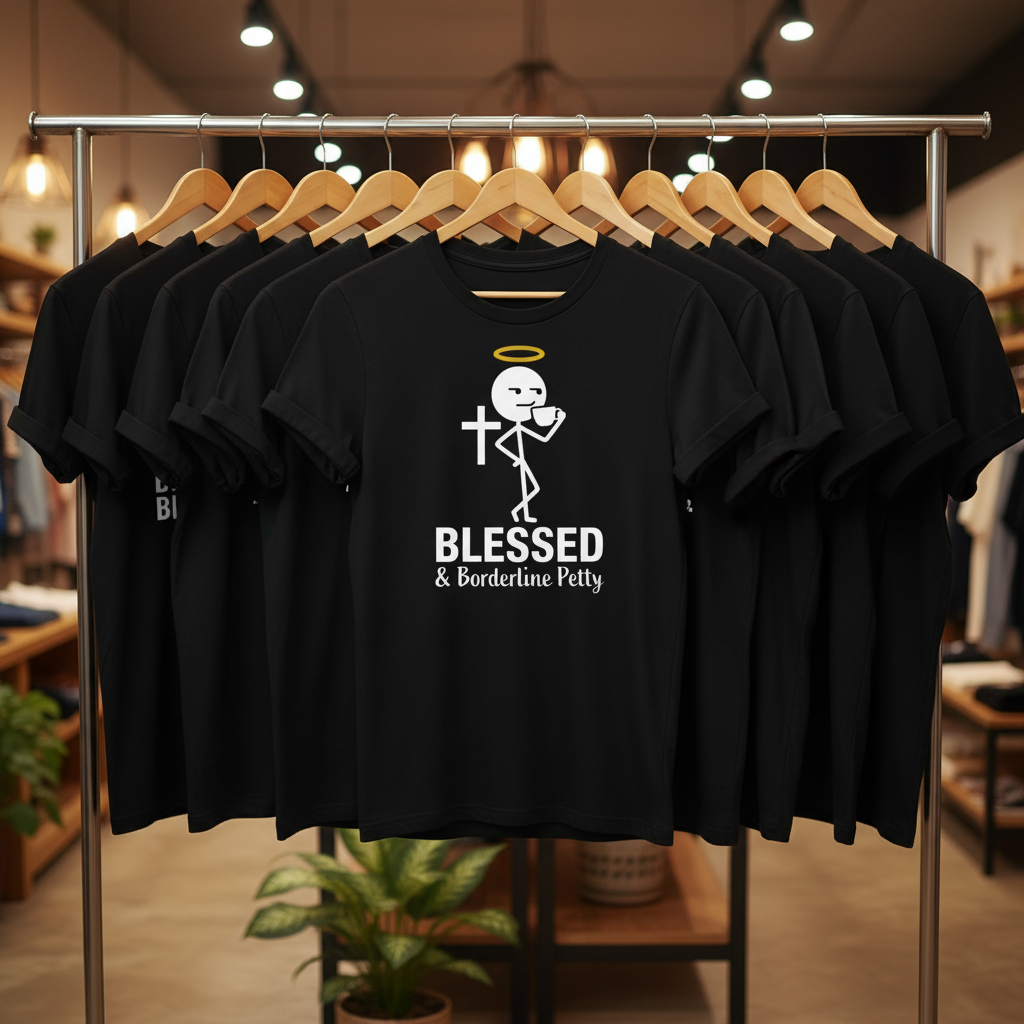 Blessed & Borderline Petty T-Shirt_boutique_rack