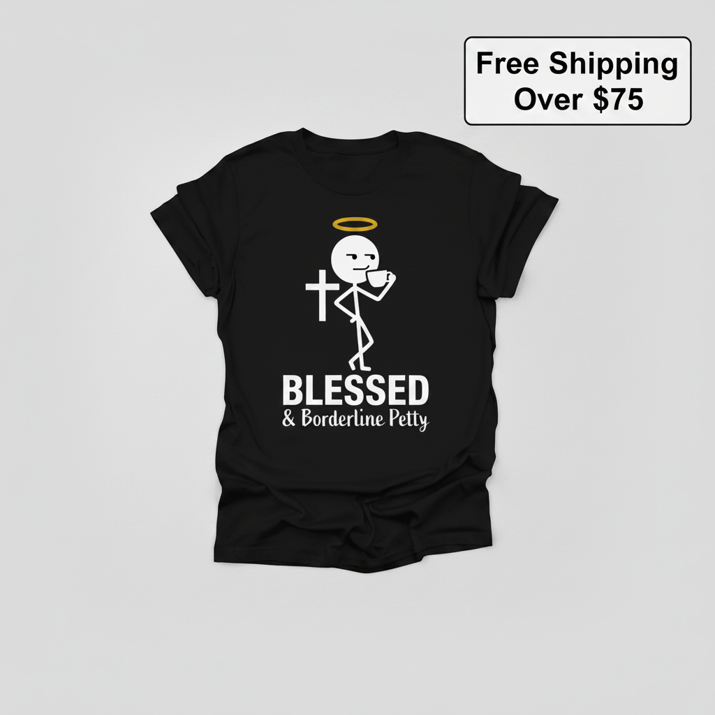 Blessed & Borderline Petty T-Shirt_clean