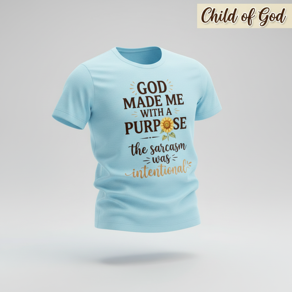 Purposeful Sarcasm Sunflower T-Shirt_3d_float
