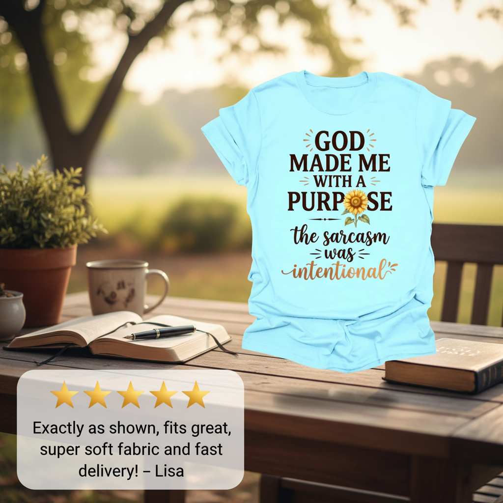 Purposeful Sarcasm Sunflower T-Shirt_review_5star