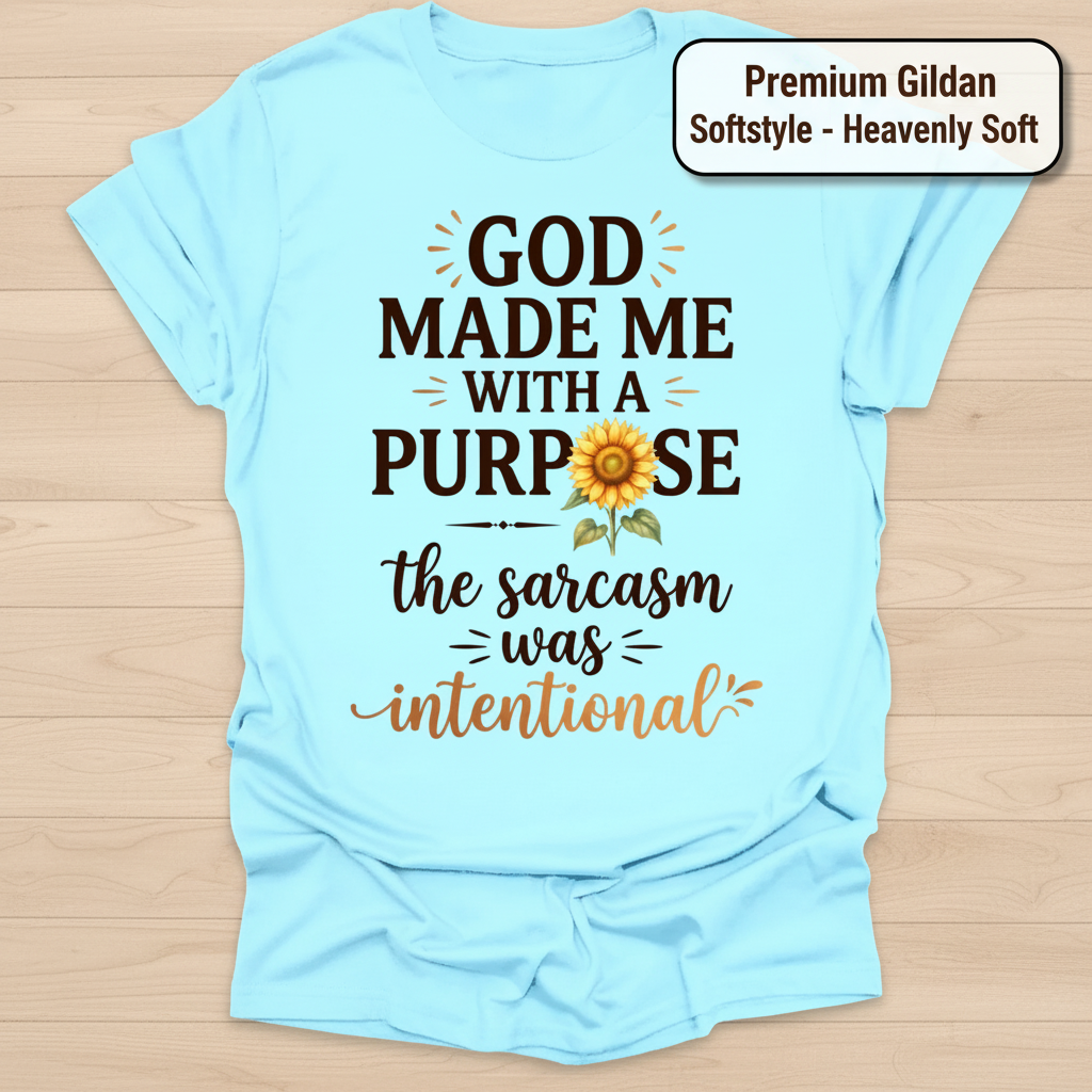 Purposeful Sarcasm Sunflower T-Shirt_clean