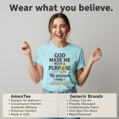 Purposeful Sarcasm Sunflower T-Shirt_product_table