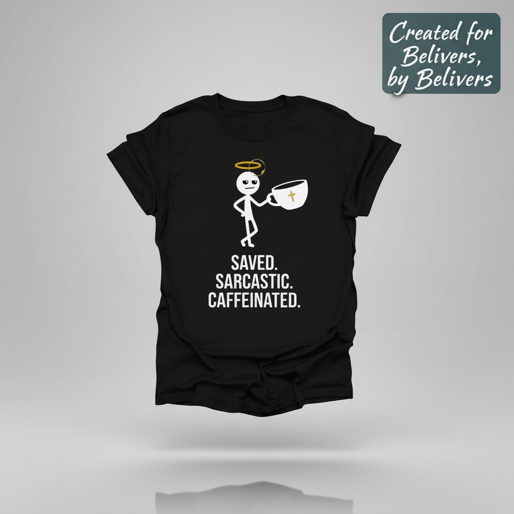 Saved Sarcastic Caffeinated T-Shirt_3d_float