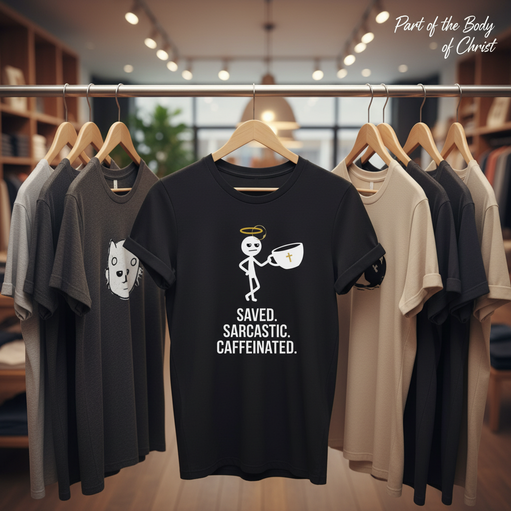 Saved Sarcastic Caffeinated T-Shirt_boutique_rack