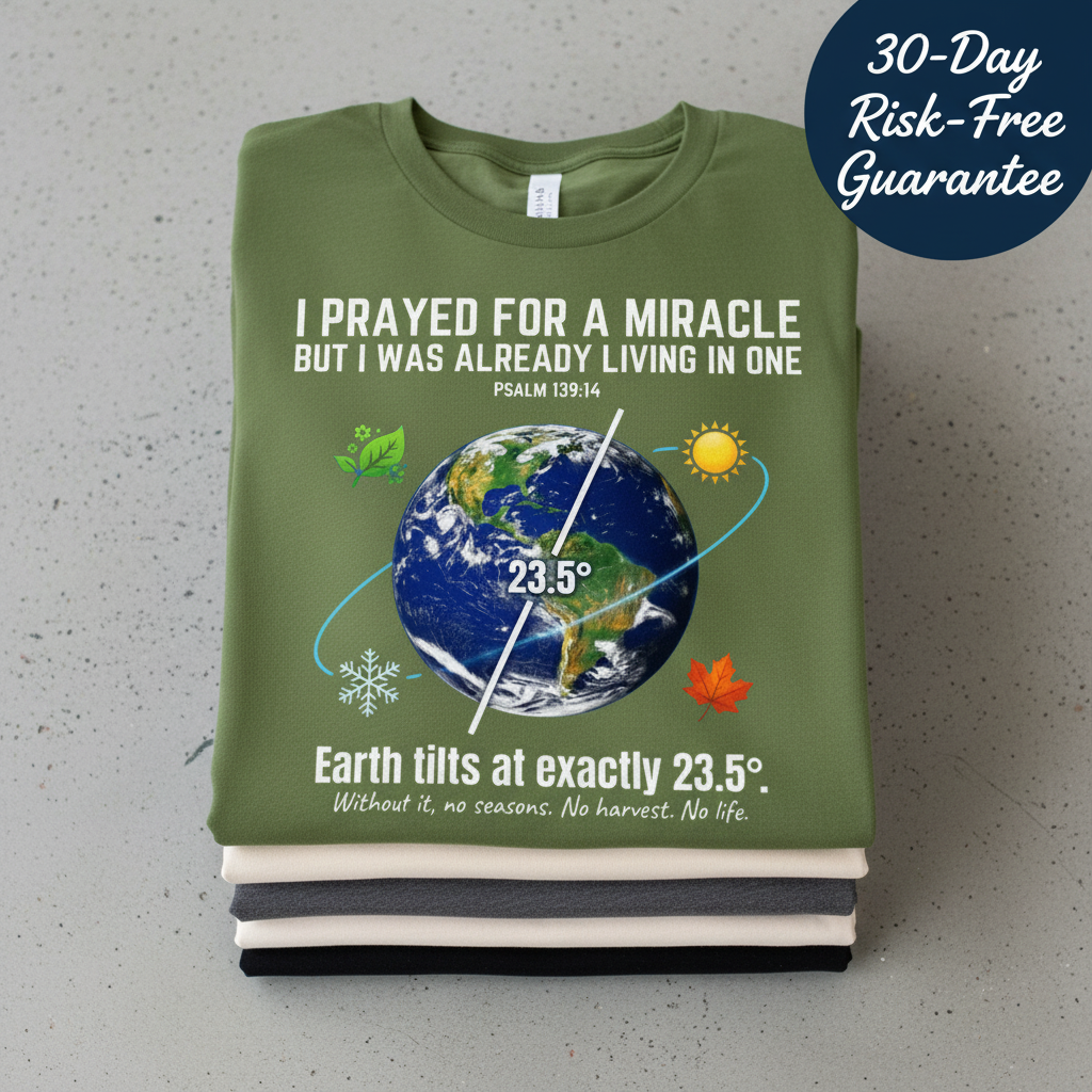 Divine Design Earth Tilt T-Shirt_stacked_flatlay