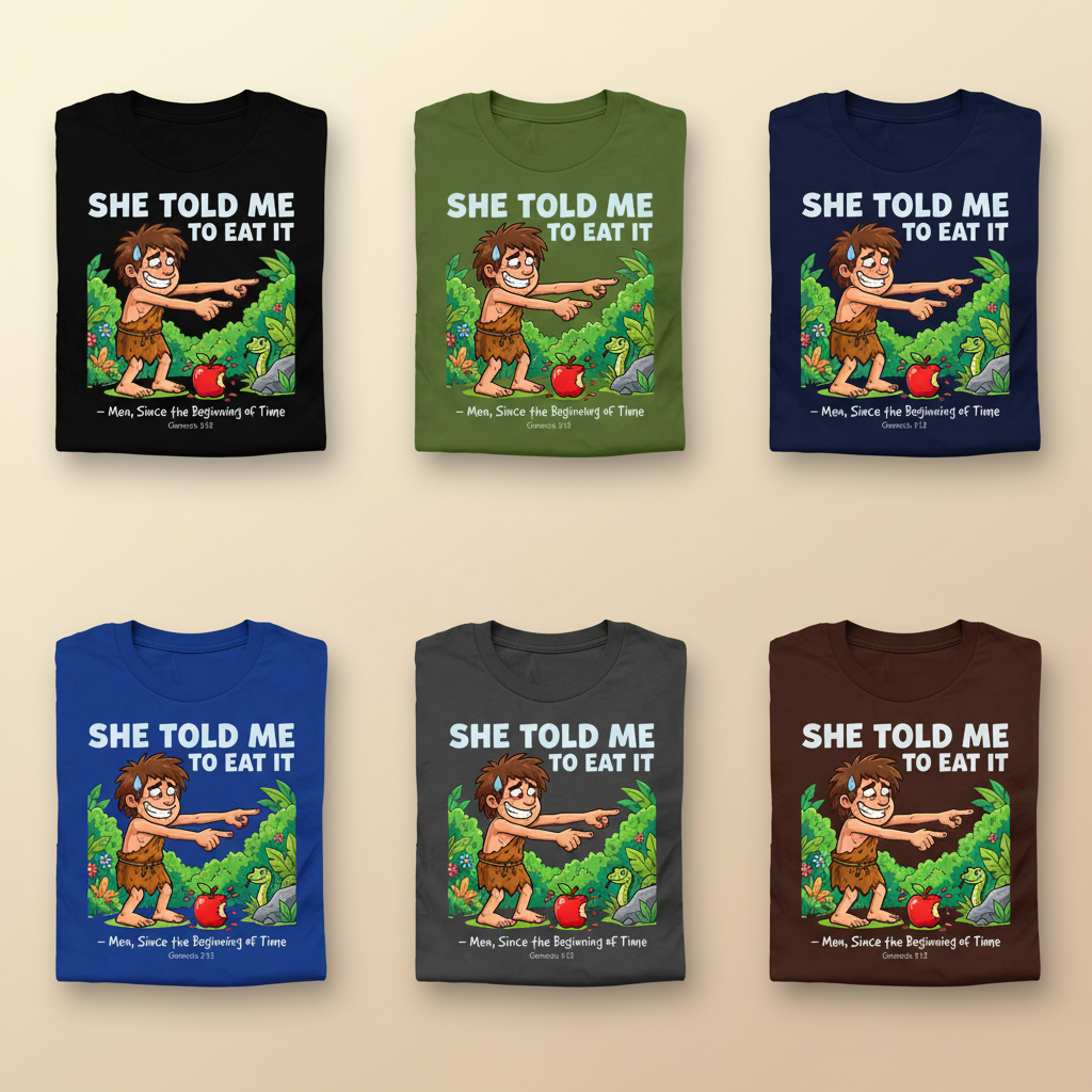 She Told Me to Eat It T-Shirt_6color_grid