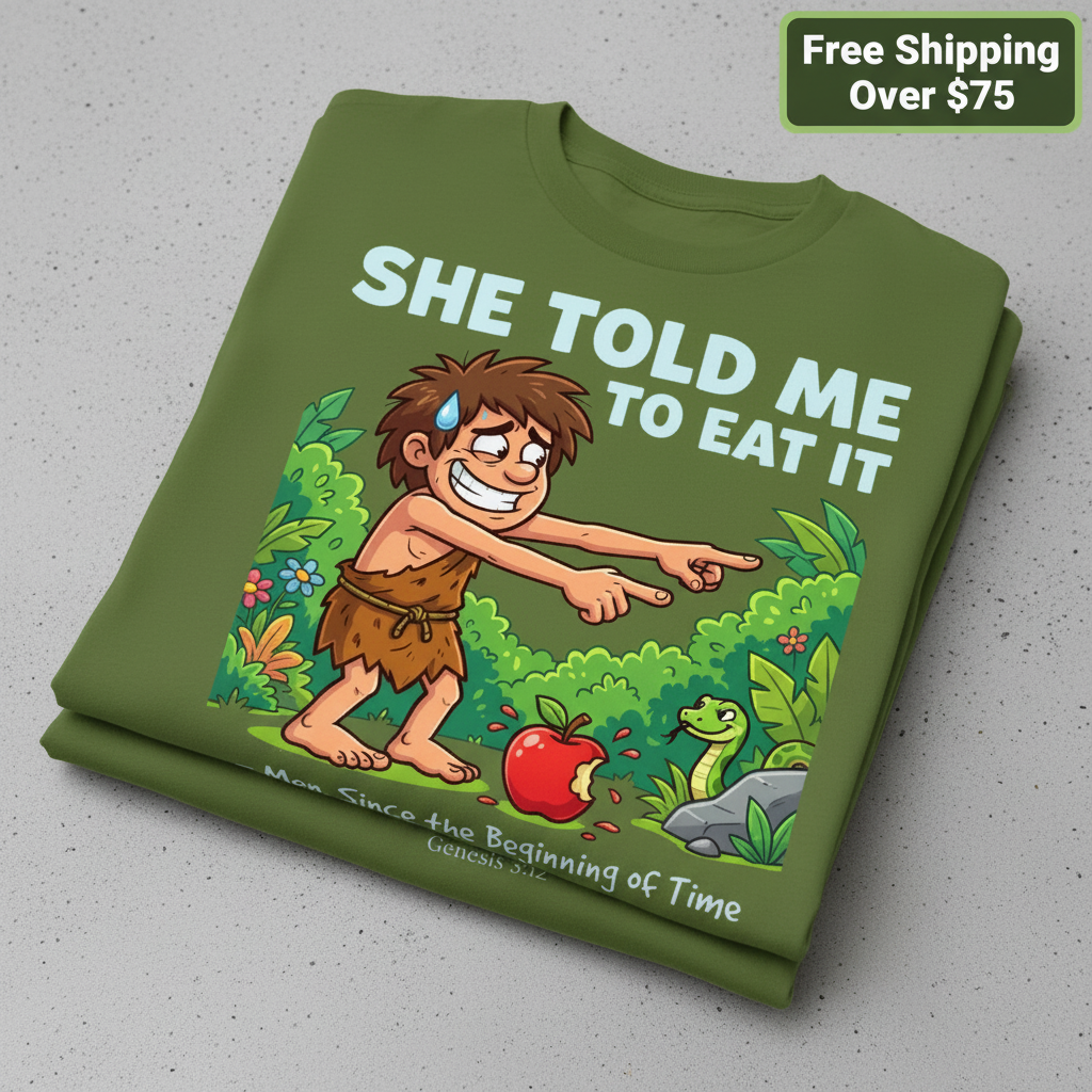 She Told Me to Eat It T-Shirt_stacked_flatlay