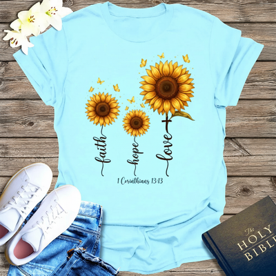 Faith Hope Love Sunflower T-Shirt_extreme_za