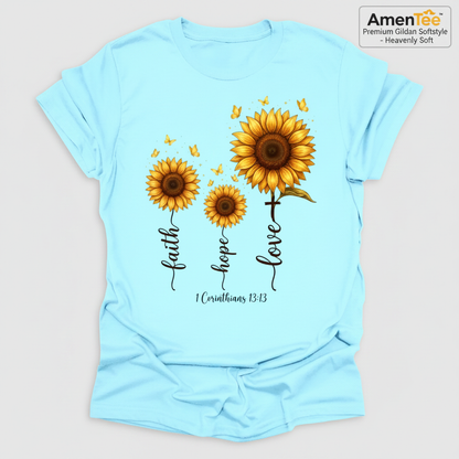 Faith Hope Love Sunflower T-Shirt_clean
