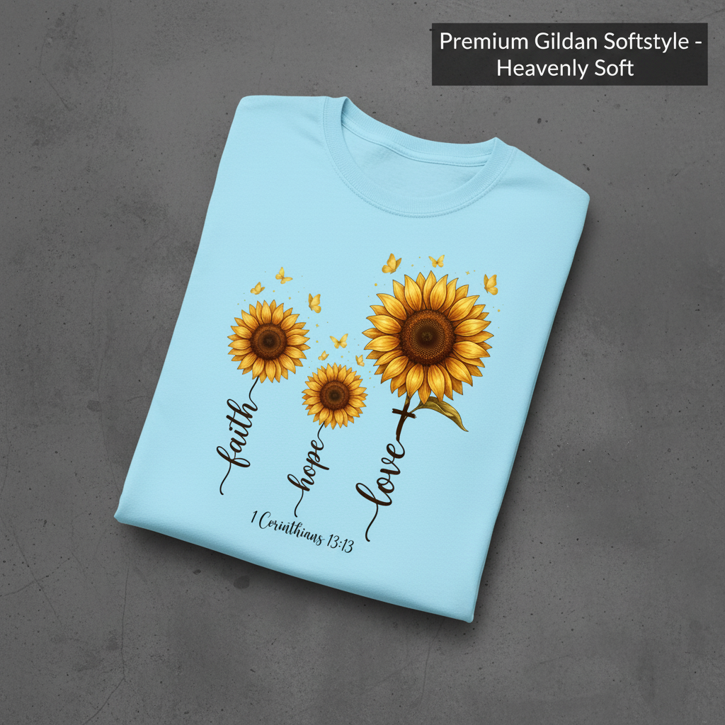 Faith Hope Love Sunflower T-Shirt_fold_tilt