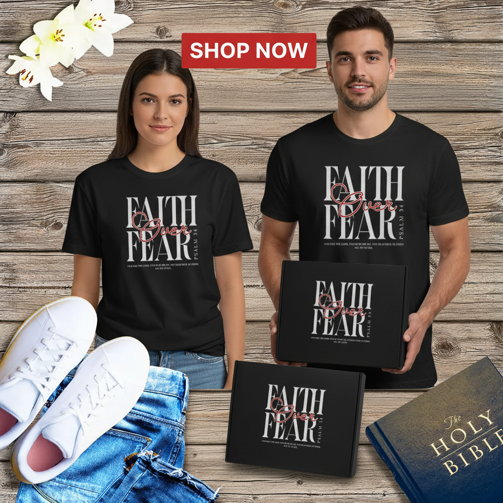 God Is In Control T-Shirt_dual_model_life
