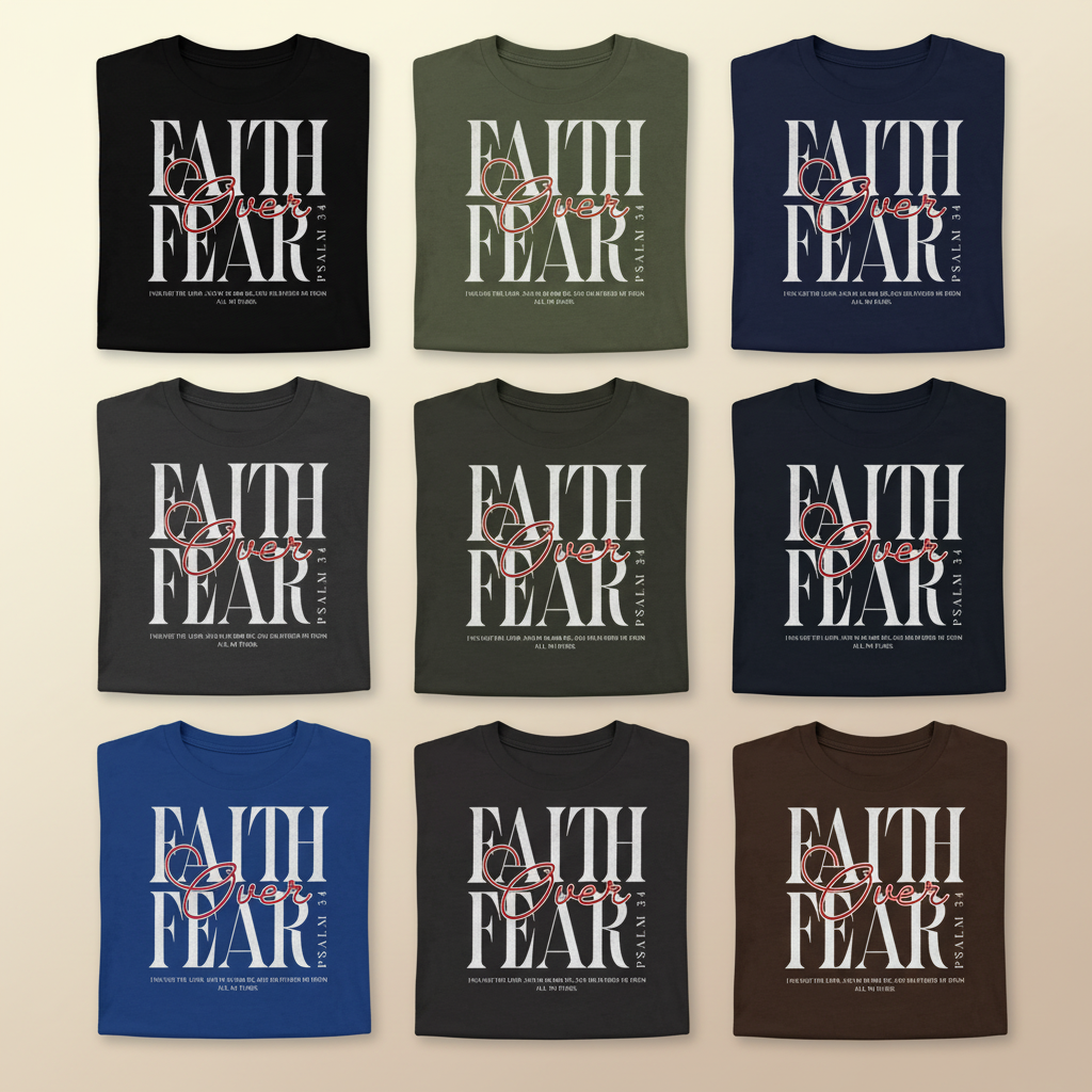 God Is In Control T-Shirt_6color_grid