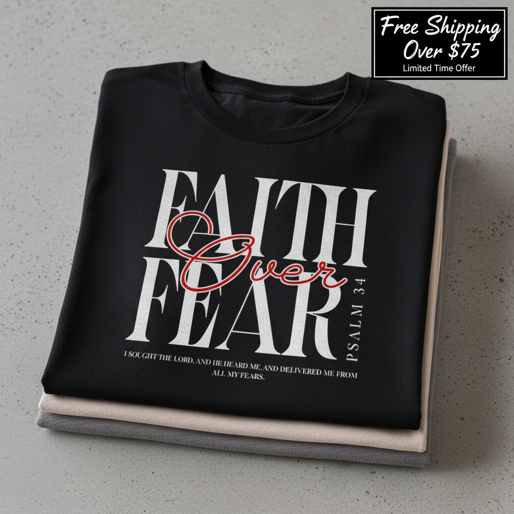 God Is In Control T-Shirt_stacked_flatlay