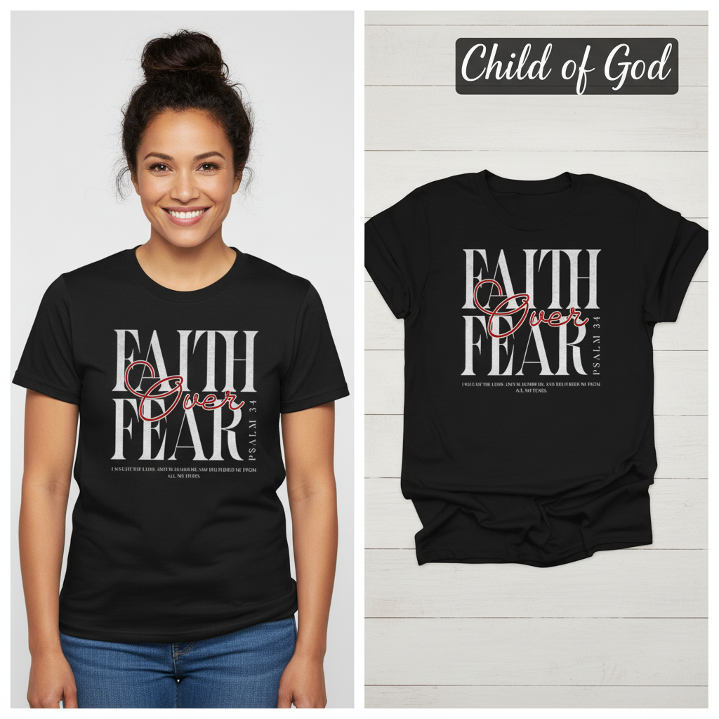 God Is In Control T-Shirt_model_flat