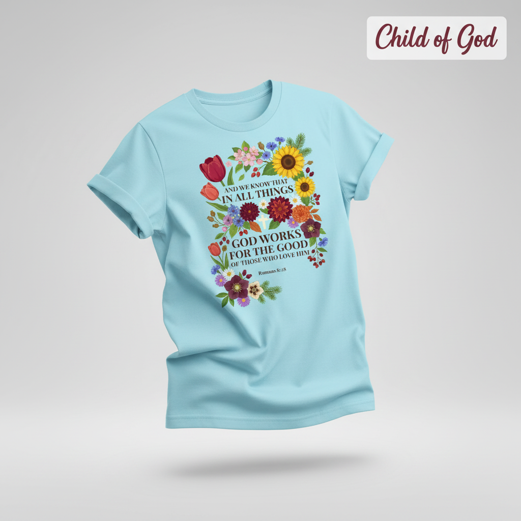 God Works for the Good T-Shirt_3d_float