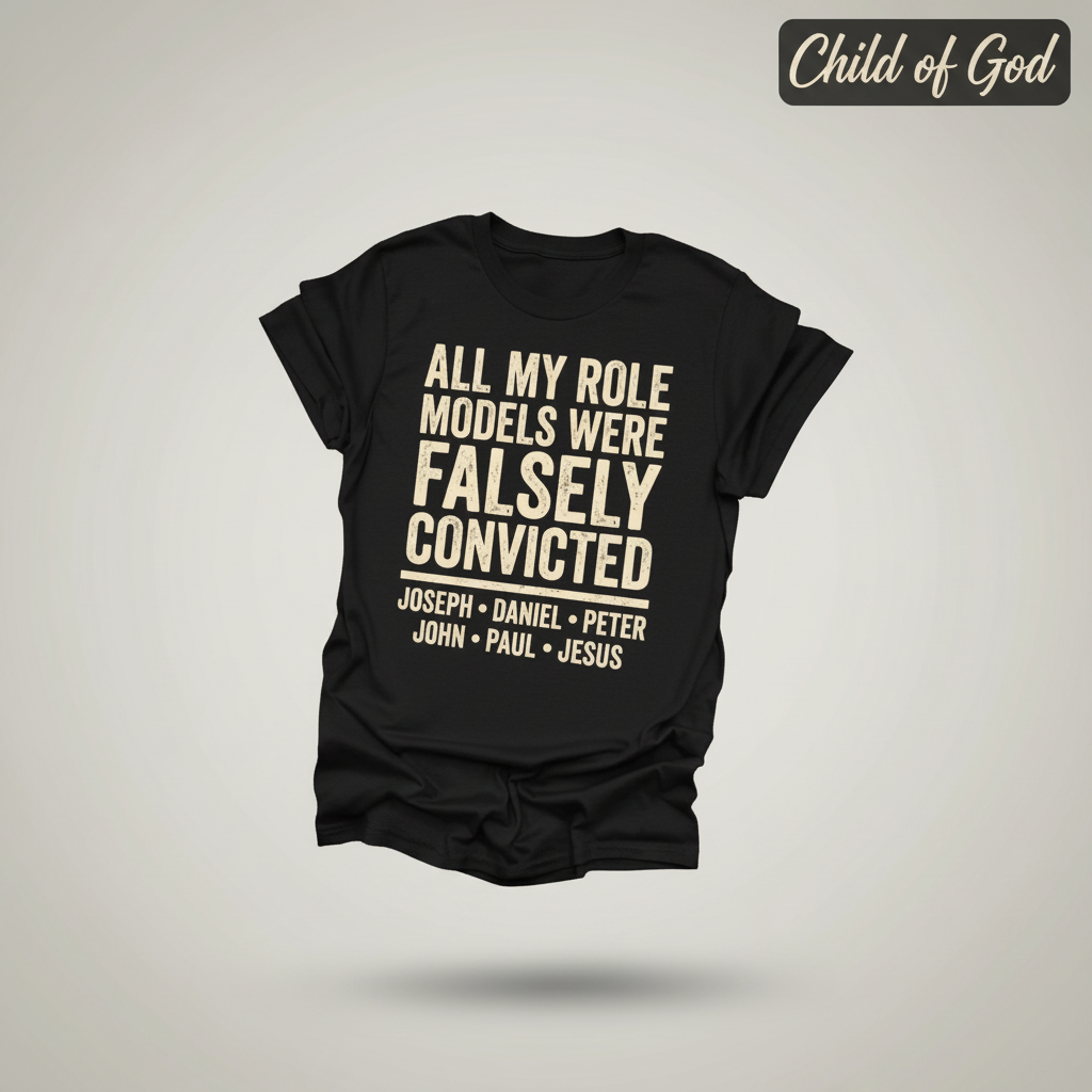 Falsely Convicted Role Models T-Shirt_3d_float
