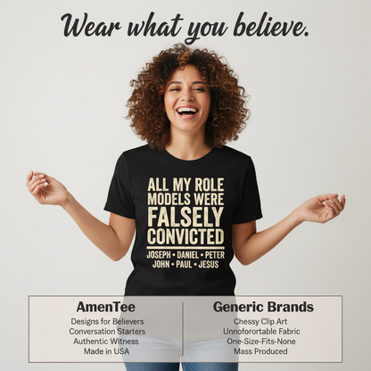 Falsely Convicted Role Models T-Shirt_product_table