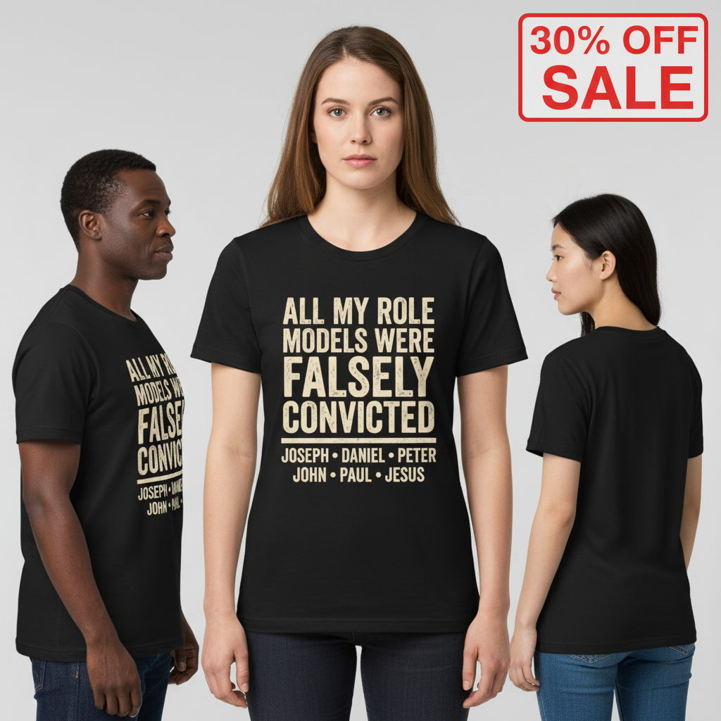 Falsely Convicted Role Models T-Shirt_triple_model