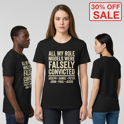 Falsely Convicted Role Models T-Shirt_triple_model