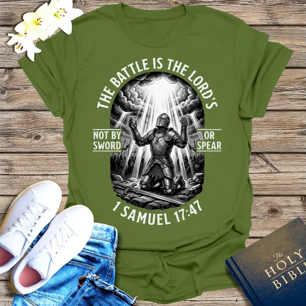 The Battle Is the Lord’s T-Shirt_dual_model_life