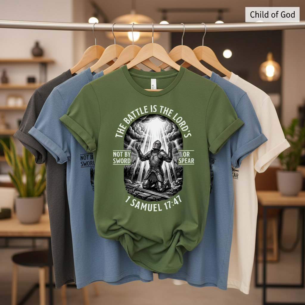 The Battle Is the Lord’s T-Shirt_boutique_rack