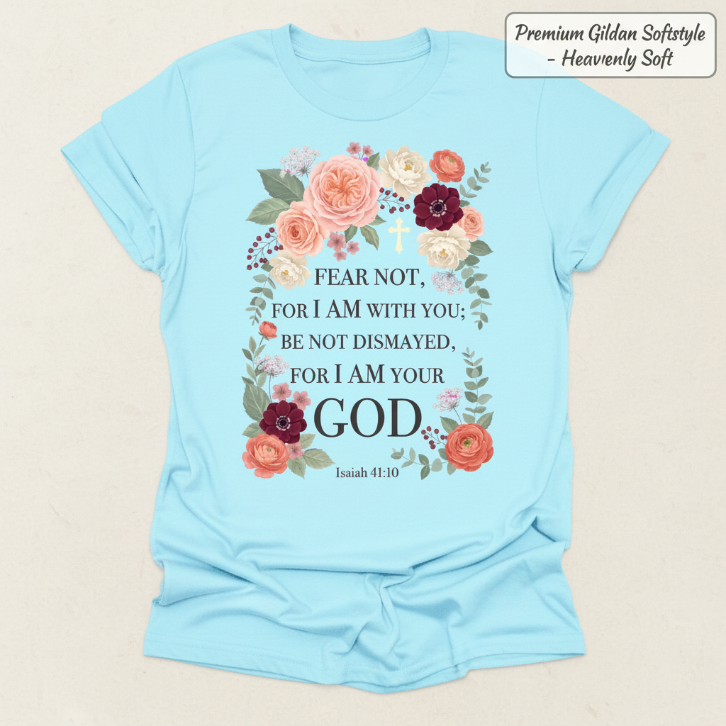 Fear Not Floral Scripture T-Shirt_clean