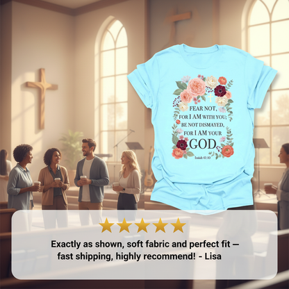 Fear Not Floral Scripture T-Shirt_review_5star