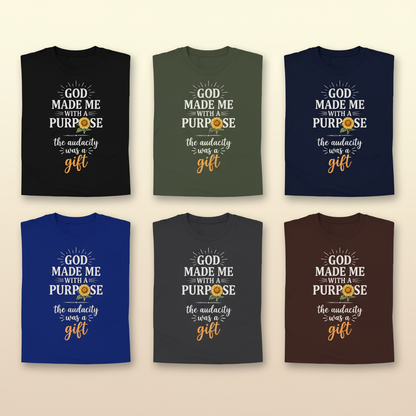 Purpose and Audacity T-Shirt_6color_grid