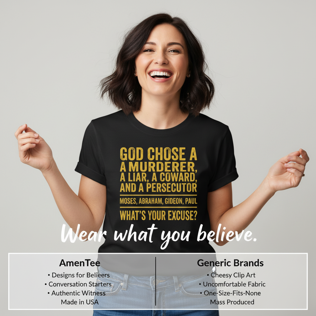 God Chose Ordinary People T‑Shirt_product_table
